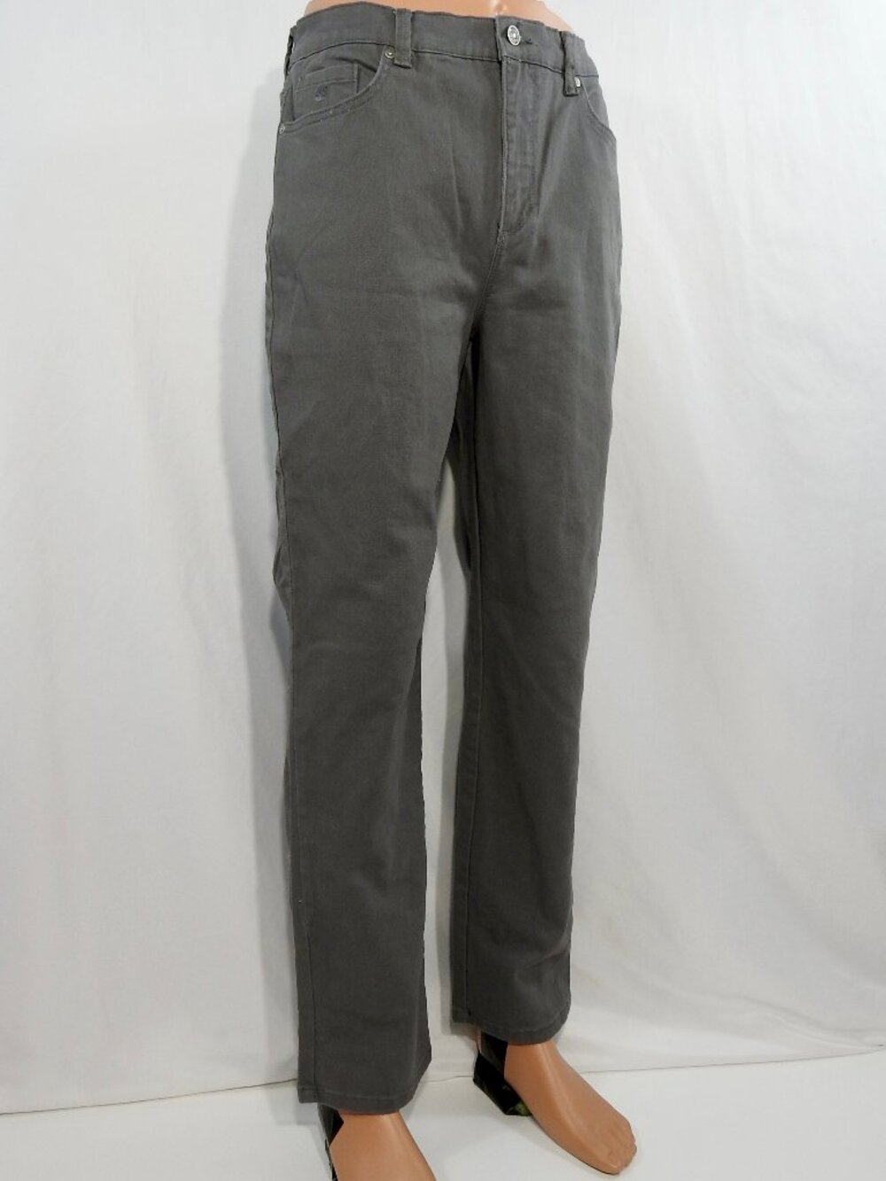 Gloria Vanderbuilt Sz 10 Amanda Grey Jeans Womens Denim Classic